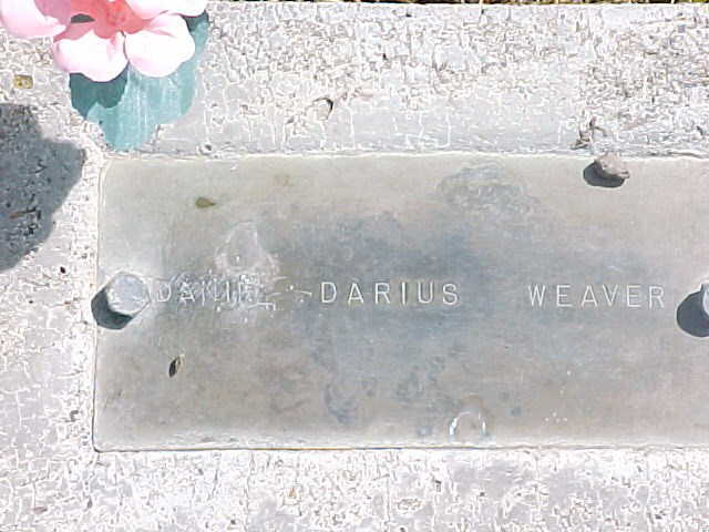 Darius Weaver Headstone - Alder Slope Cemetery Wallowa Oregon